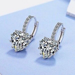 NEW STERLING Silver Luxury  Heart Earrings